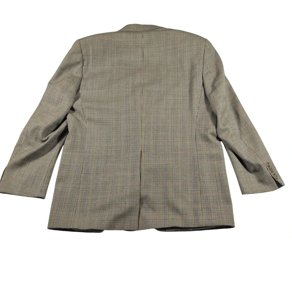 Lauren Ralph Lauren Blazer Mens 41R Brown Houndstooth Wool Two Button Jacket
